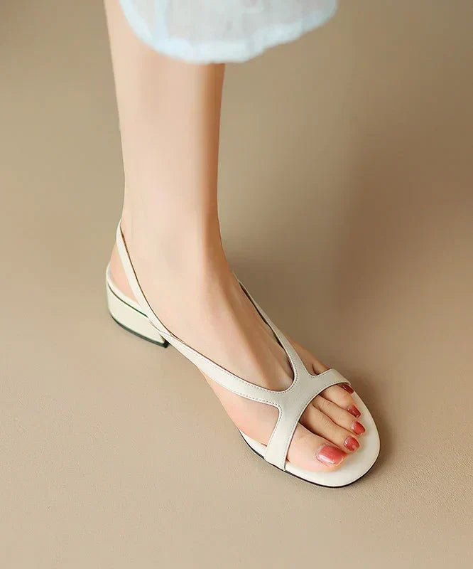 Aria | Red Toe Strap Slide Sandals — view 2