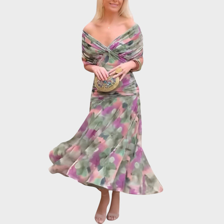 Lora | Long Dress with V-Neck