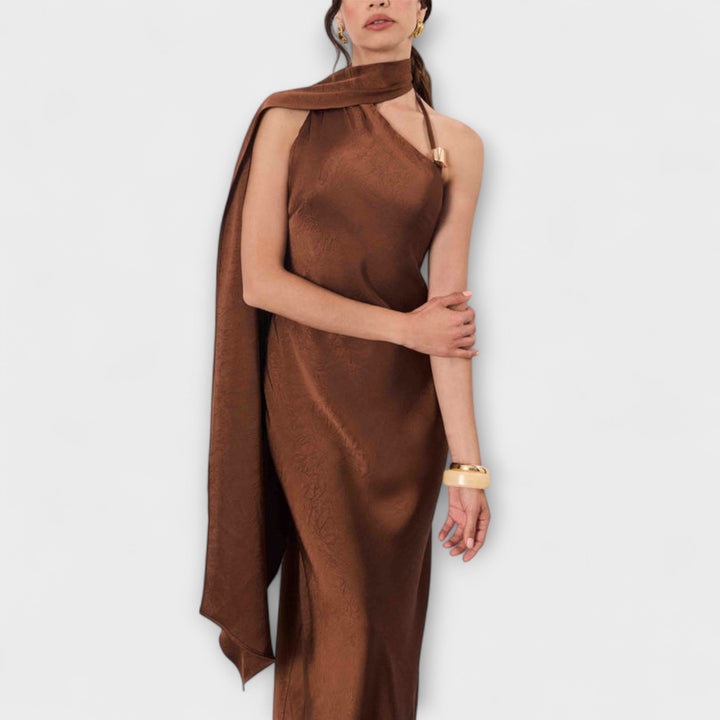 Azura | Chic Satin Maxi Dress