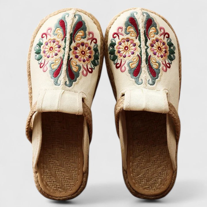 Marousse | Comfortable Handmade Floral Mules — view 2
