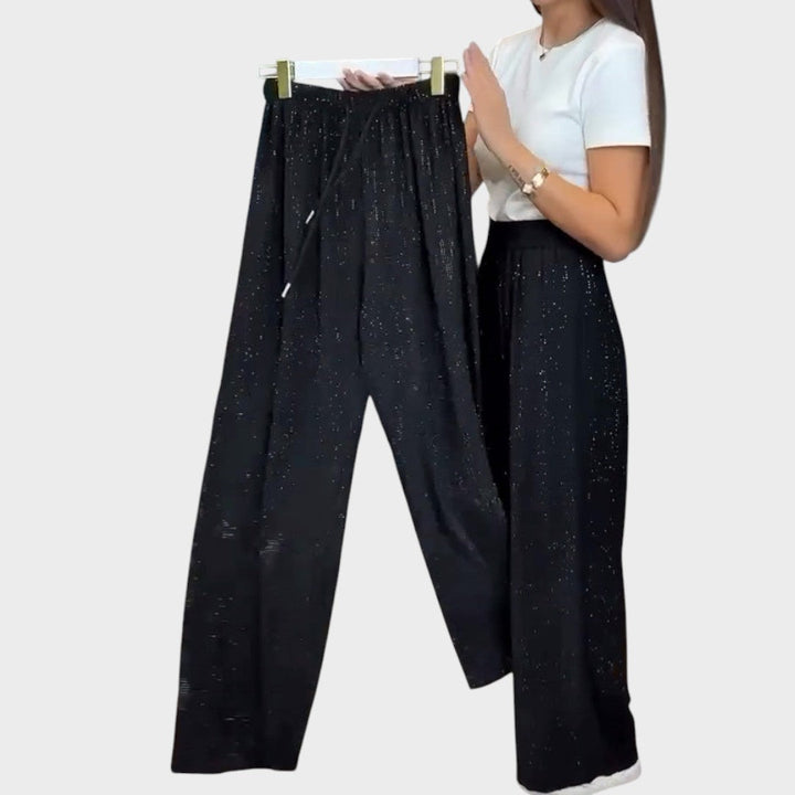 Verina | Wide Leg Shiny Pants