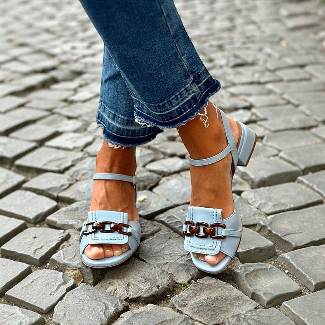 Azzurra | Azure Heeled Sandals