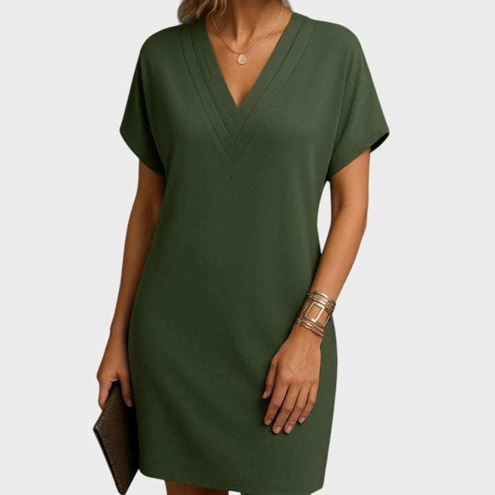 Elena | Elegant V-Neck Dress