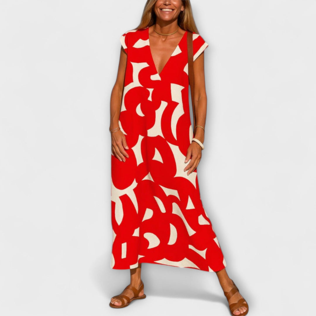 Linae | Lagana Dress with V-Neck