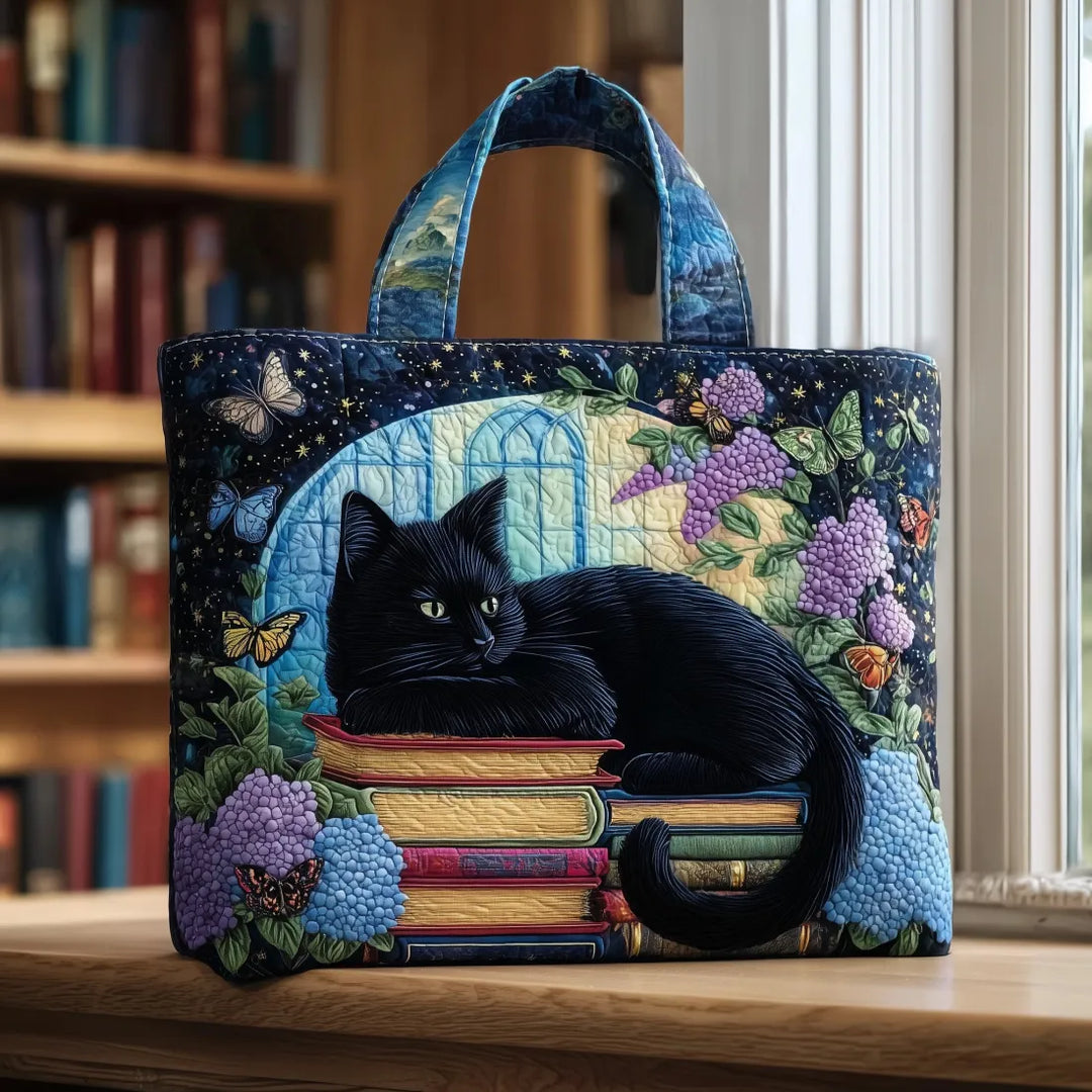 Artisanal | Bag - Black Cat on Books