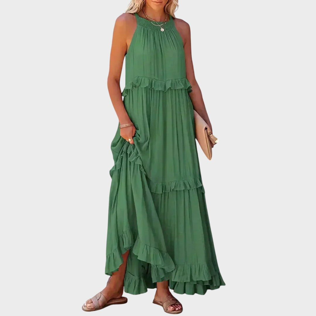 Landry | Sleeveless Dress with Ruffle Trim