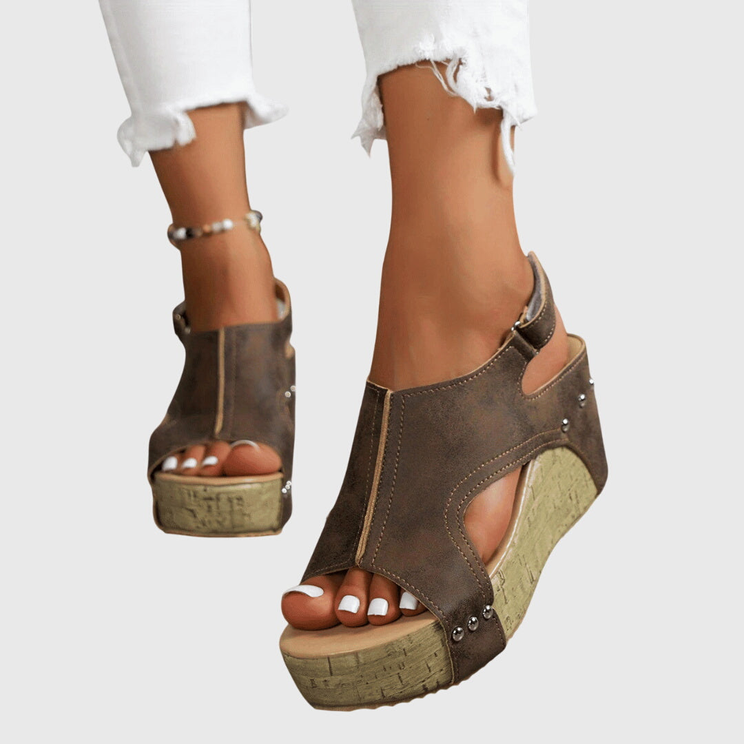 Lydia | Black Comfort Ankle Strap Sandals — view 12
