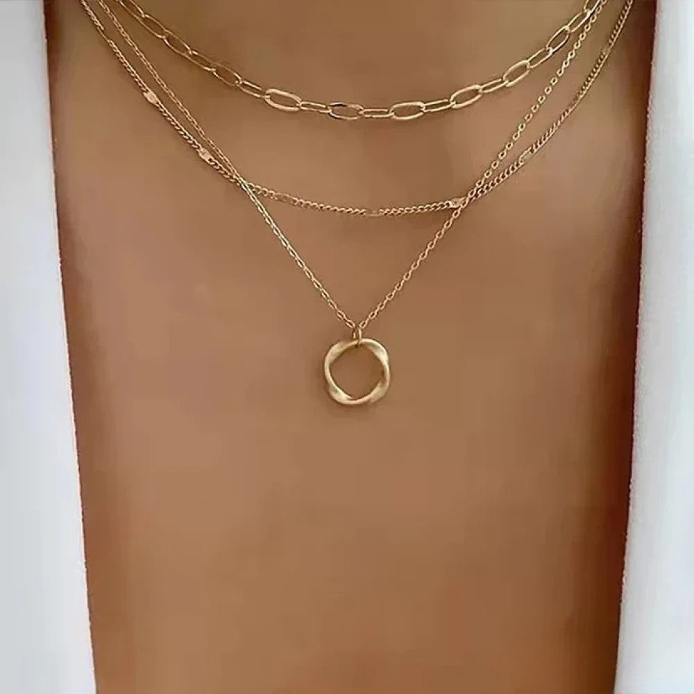 Philippa | Retro Gold-Tone Layered Necklace