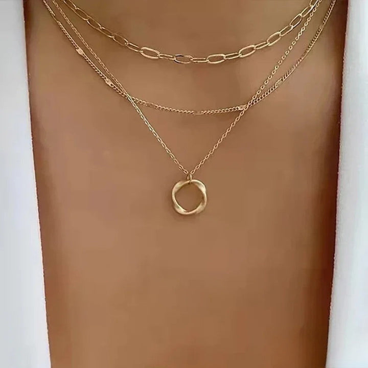 Philippa | Retro Gold-Tone Layered Necklace