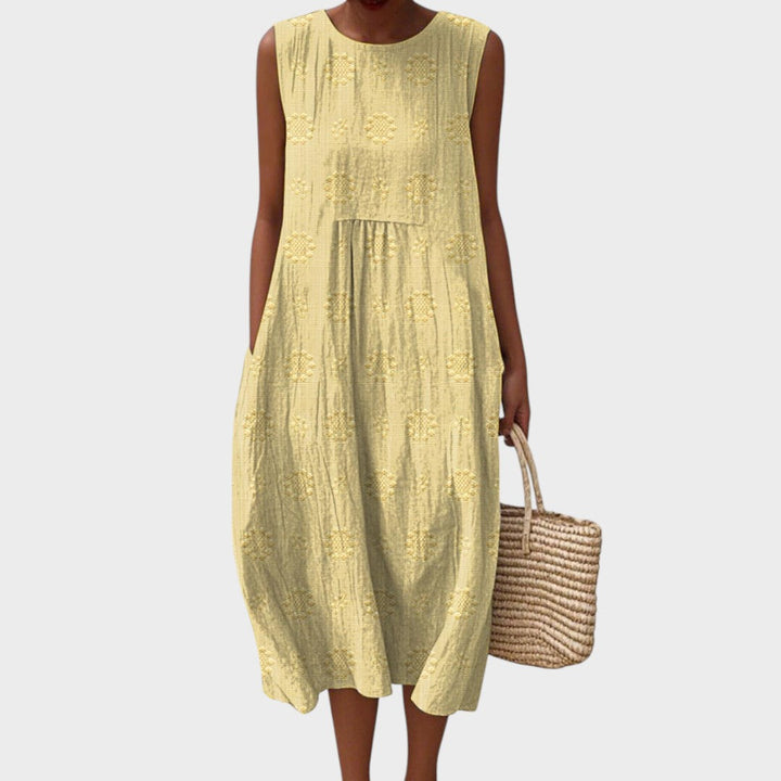 Alina | Elegant Sleeveless Dress with Pockets