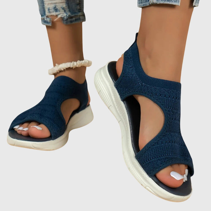 Samantha | White Soft Comfort Sandals — view 6