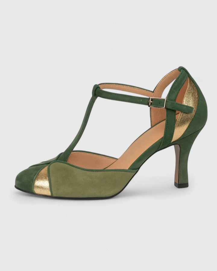 Patricia | Black Chunky Sole Heels — view 3