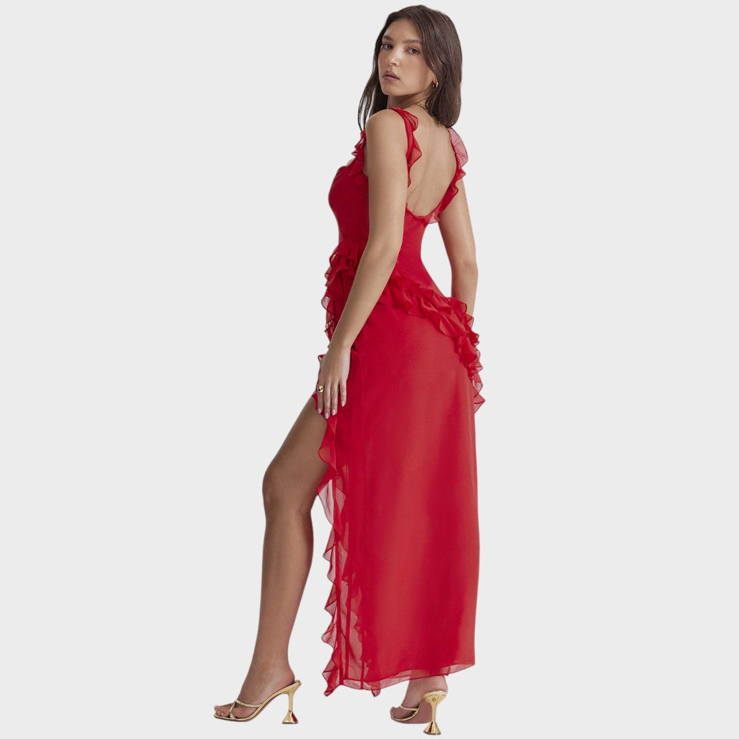 Amira | Dark Plum Long Dress