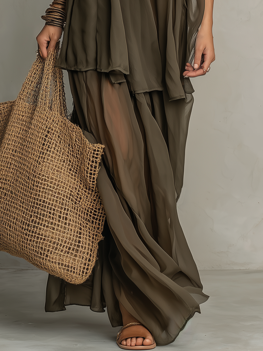 Willow | Green Boho Two-Piece Set — view 3