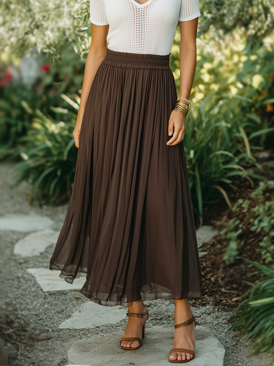 Blythe | Brown & Ivory Knit Top Set — view 3