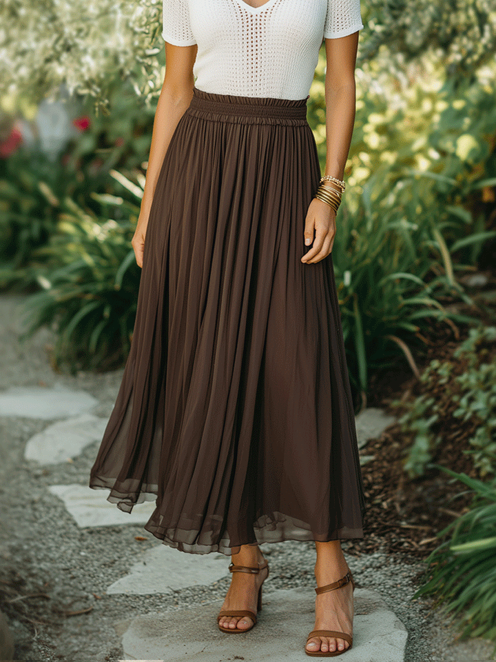 Blythe | Brown & Ivory Knit Top Set — view 3