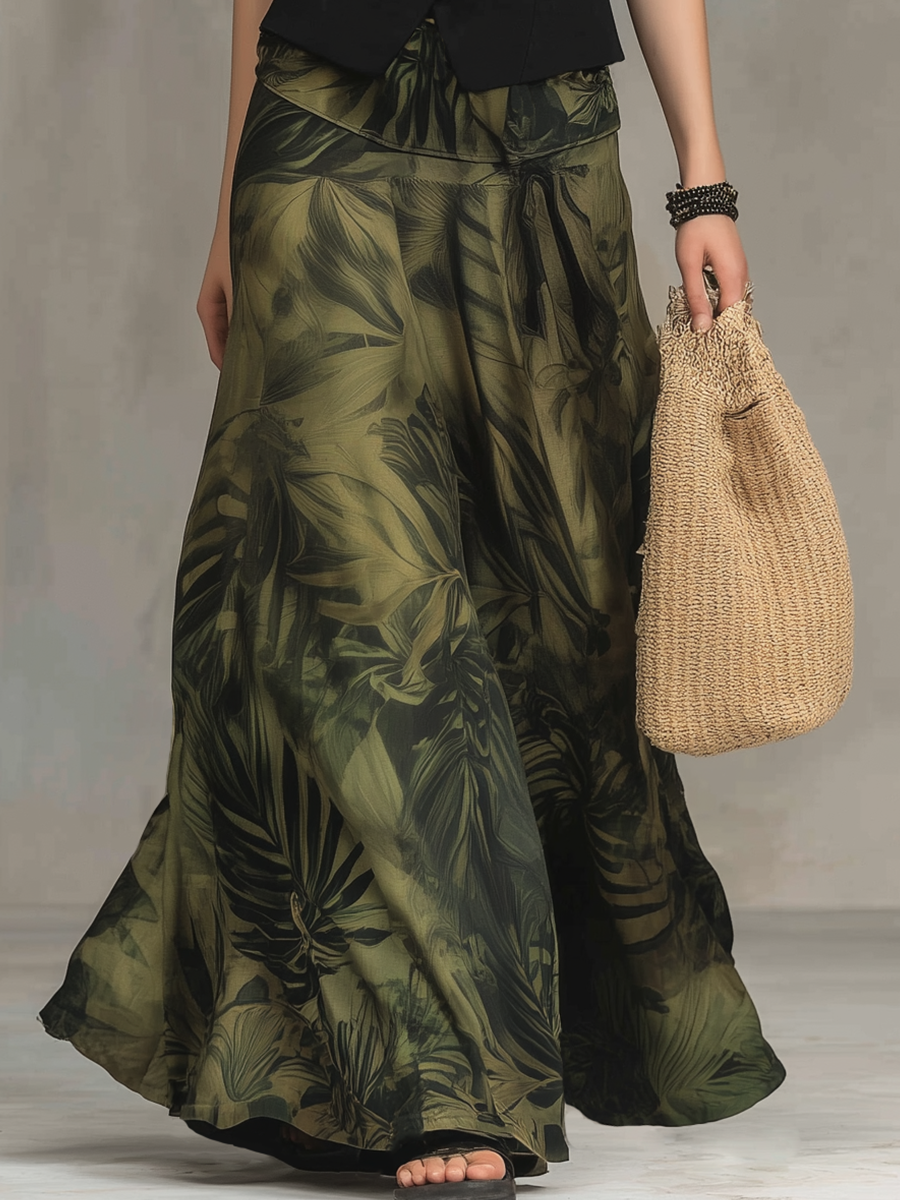Gwen | Chic Black Tailored Vest & Printed Set — view 3