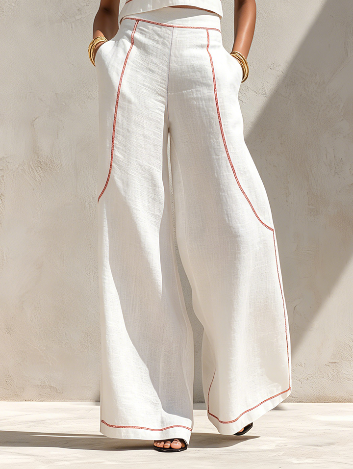 Stella | Contrast Linen-Look Set — view 7