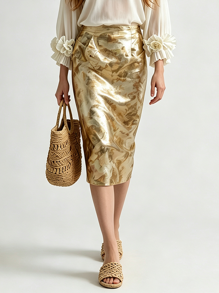 Rosalind | Resort Luxe Floral Appliqué Blouse With Set — view 3