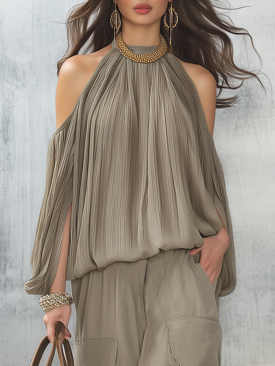 Holly | Pleated Boho Short Set — view 2