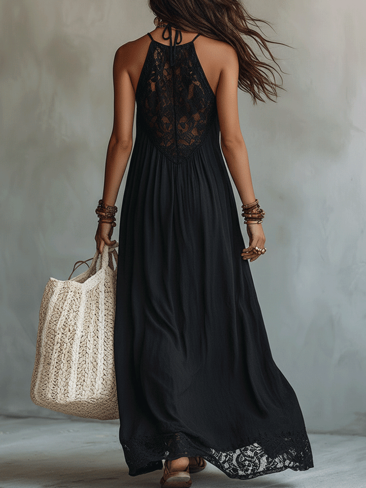 Esme | Sleeveless Drape Maxi Dress — view 5