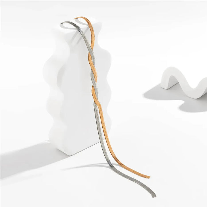 Giselle | Elegant Long Necklace with Adjustable Snake Design — view 7