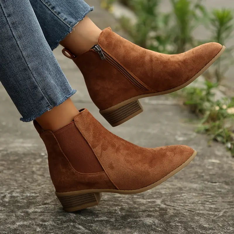 Anica | Black T-Strap Boots