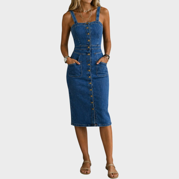 Indira | Button-Up Denim Dress