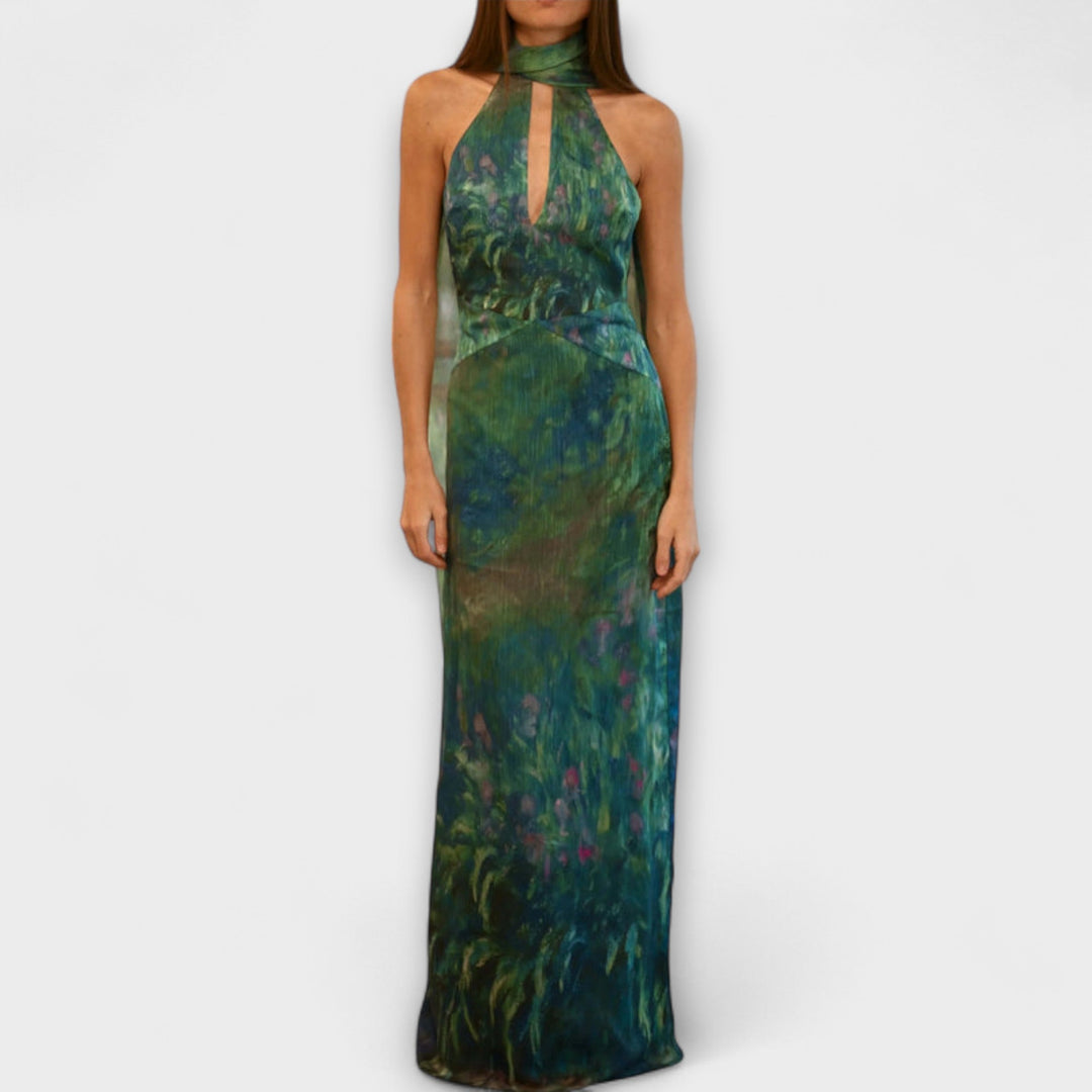 Maisie | Monet Iris Print Maxi Dress