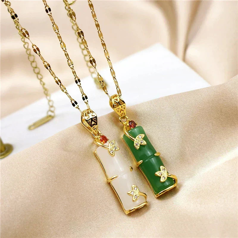 Fleur | Jade Amulet Necklace — view 2