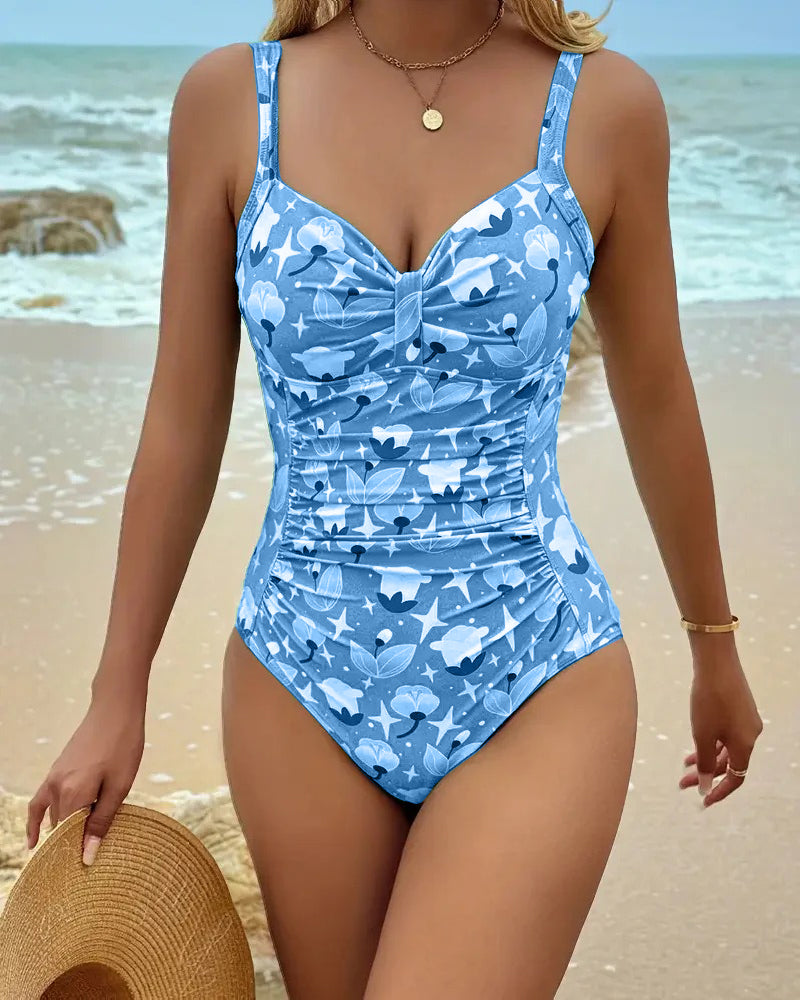 Clara | One Piece Printed Tankini — view 3