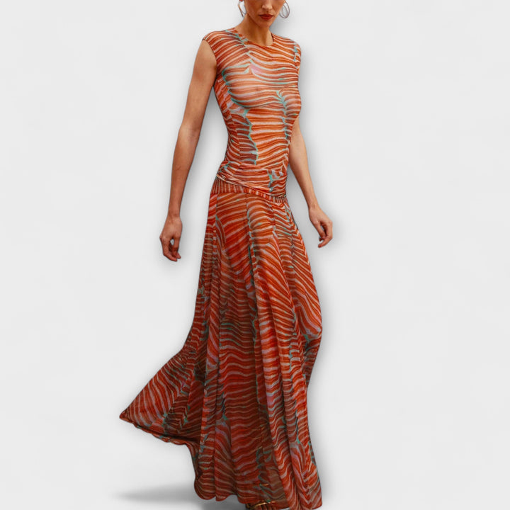 Phoenix | Shimmering Wave Mesh Bodysuit