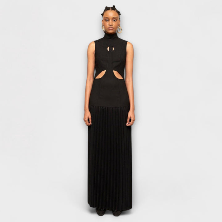Kristen | Maxi dress with pleated details and cutouts