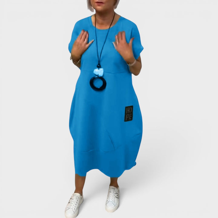 Nicole | Flowing Midi Dress with Pockets