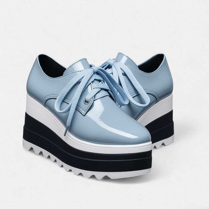 Chiara | Platform Square Toe Heels — view 14