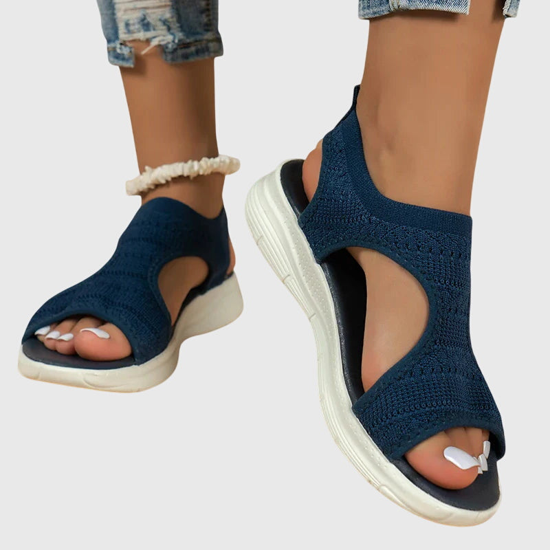 Samantha | White Soft Comfort Sandals — view 7
