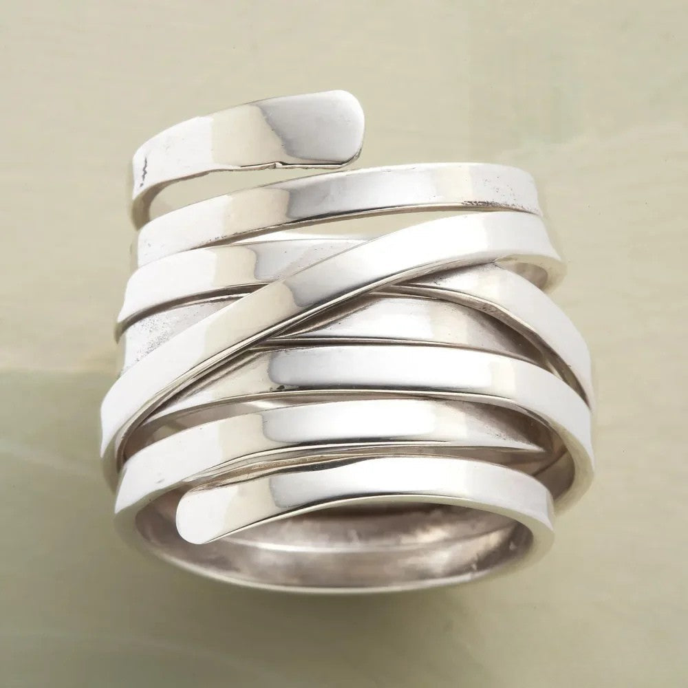 Jesslyn | Antique Thick Layer Silver-Tone Ring