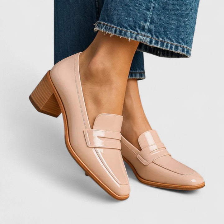 Mykzelle 2 | Block Heel Square Toe Loafers