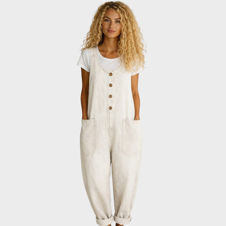 Lorena | Vintage Washed Cotton Denim Overalls