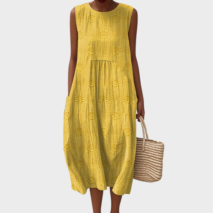 Alina | Elegant Sleeveless Dress with Pockets