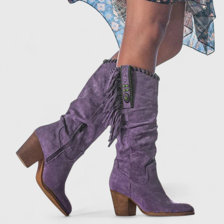 Zoey | Nude Block Comfort Boots — view 5