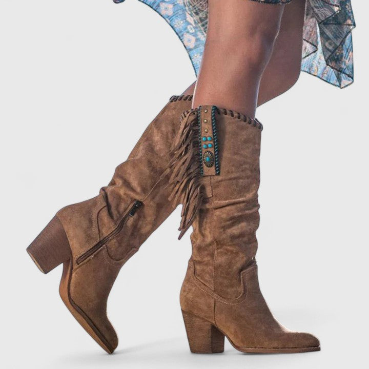 Zoey | Nude Block Comfort Boots — view 3