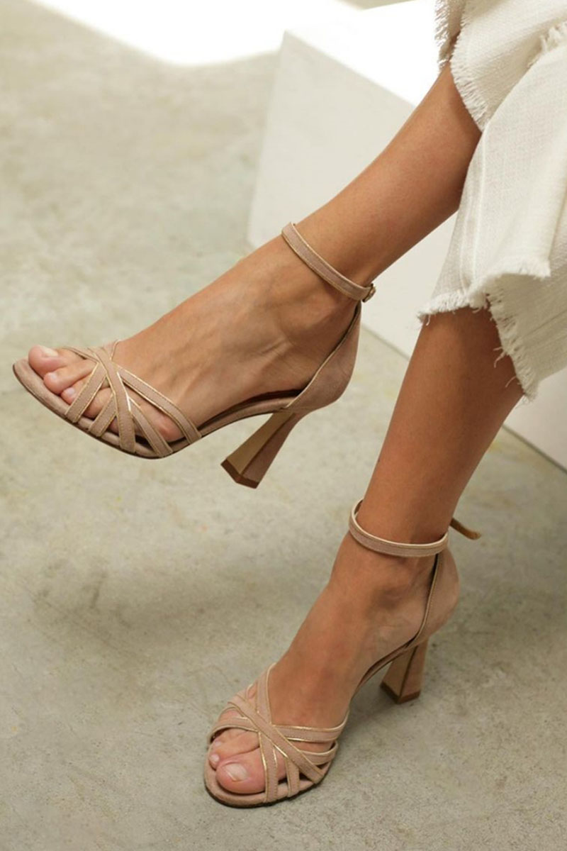 Janet | Slim Pointed Patchwork Heels — view 2