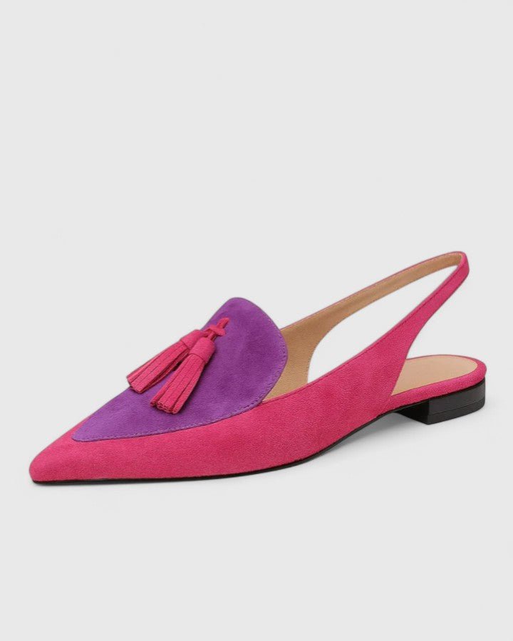 Thalina | Brown Cushioned Comfort Heels — view 2