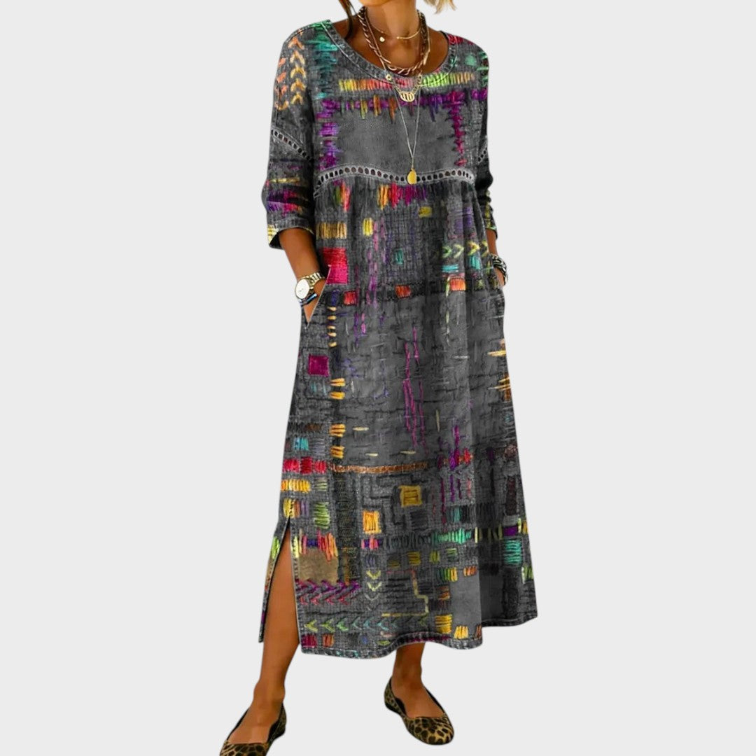 Manuela | Boho Printed Dress