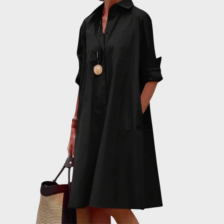 Télia | Ruffled Shirt Dress