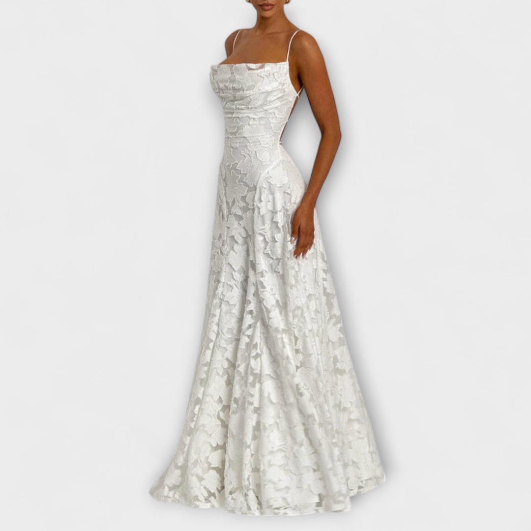 Emberly | Elegant Jacquard Maxi Dress