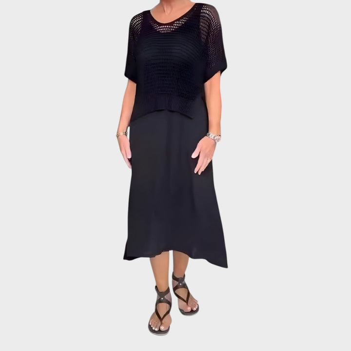 Liza | Dress with Knit Top