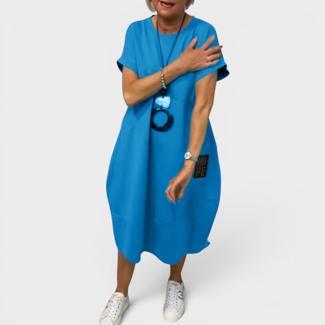 Nicole | Flowing Midi Dress with Pockets