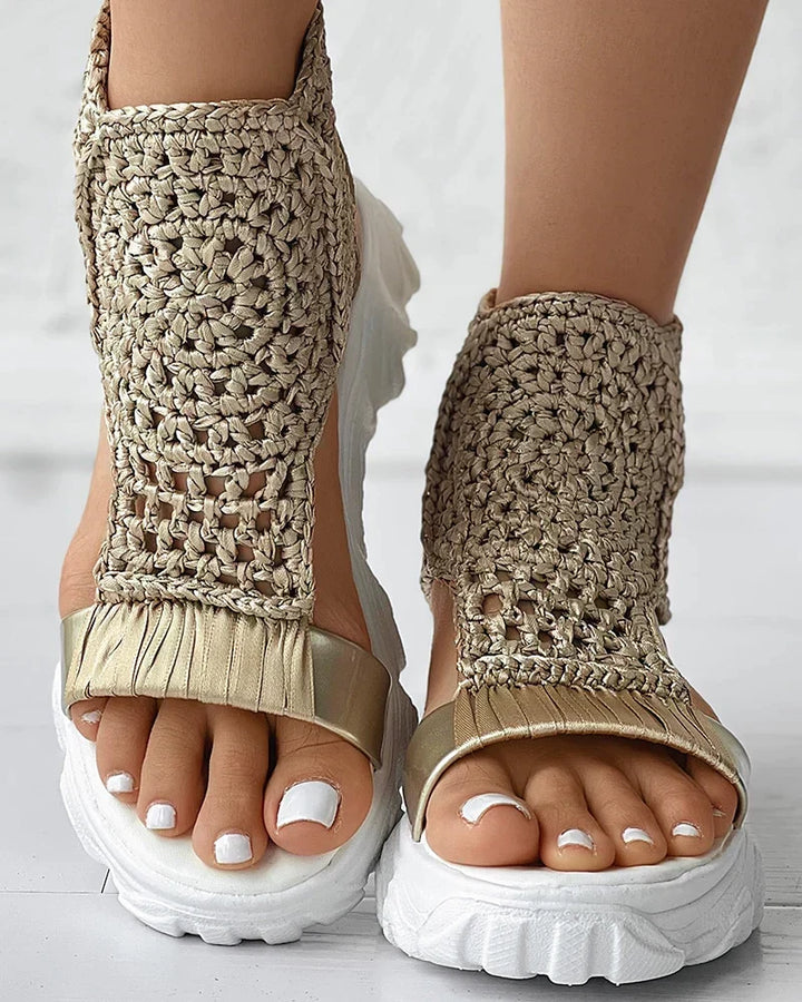 Jade | Black Mesh Sport Sandals — view 2